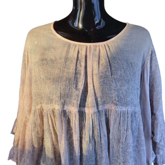 ivy jane Boho Novelty Top | Light Pink | Size XL - Picture 12 of 15